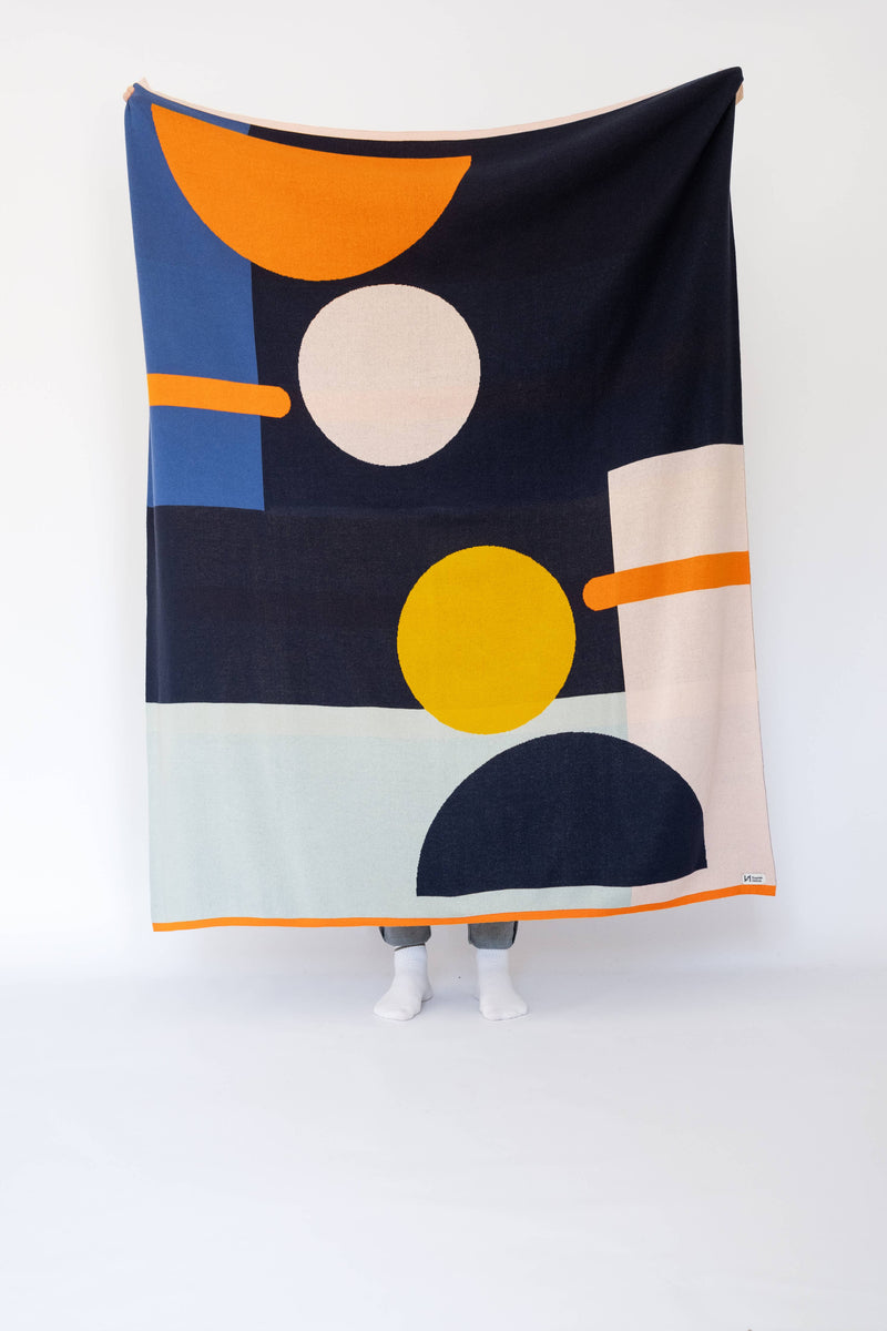 Bleecker Multi-Coloured Cotton Knit Throw