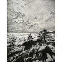 'Touching Sky' Etching, Framed