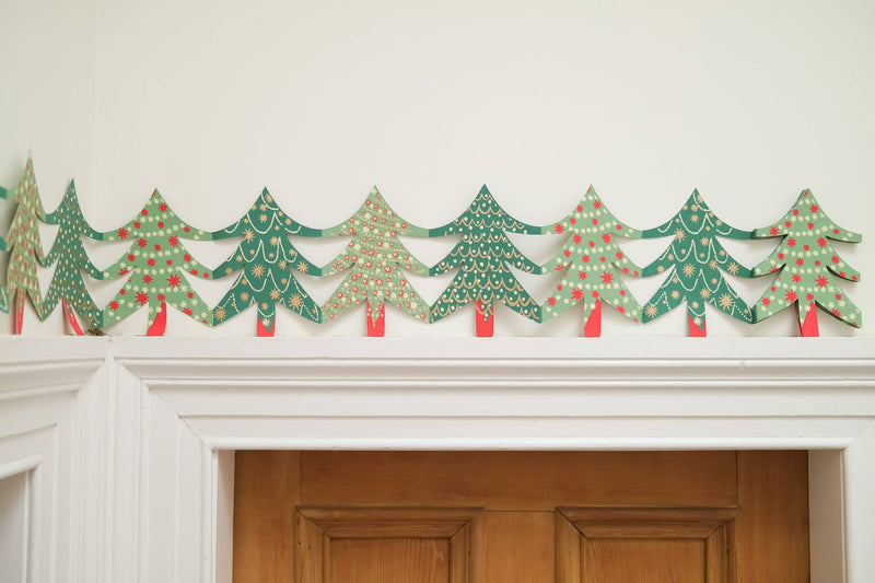 Christmas Trees Concertina Garland