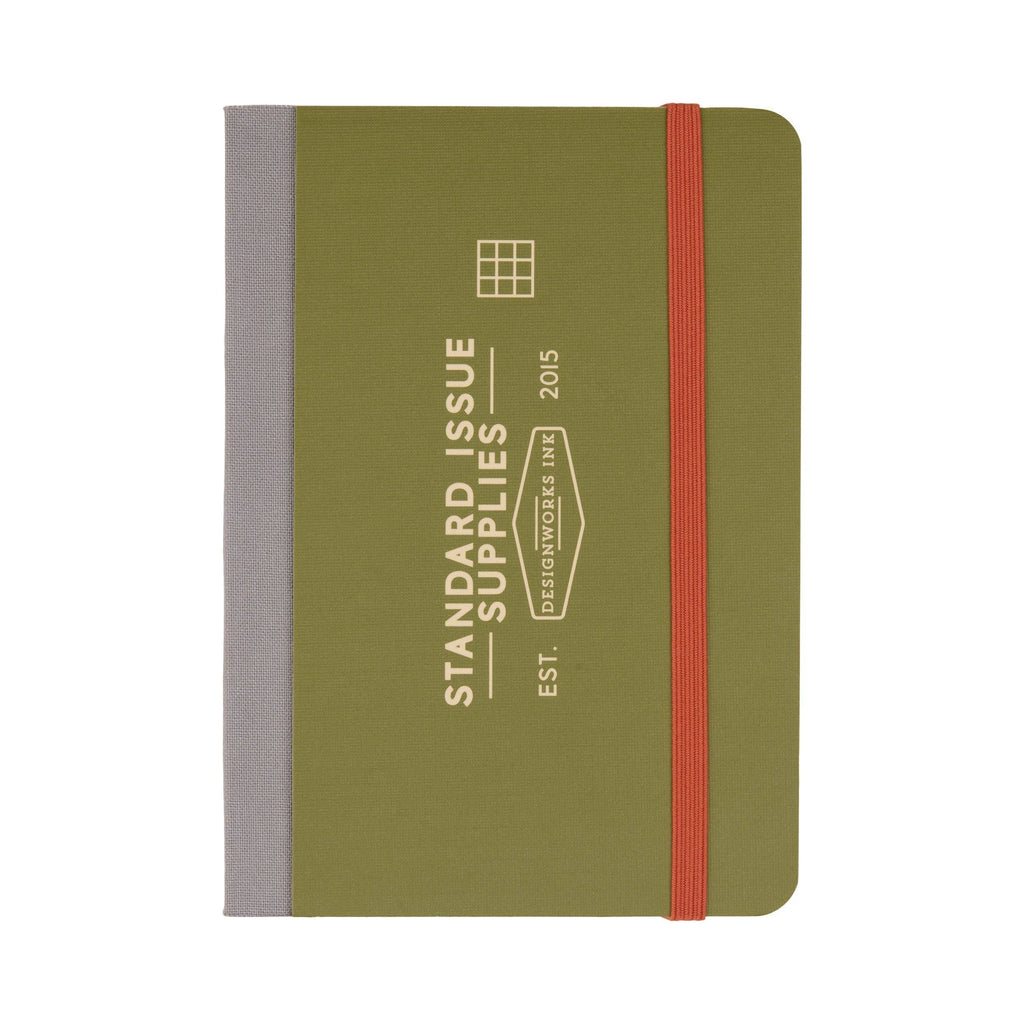 Standard Issue Pocket Journal | Army Green + Chilli