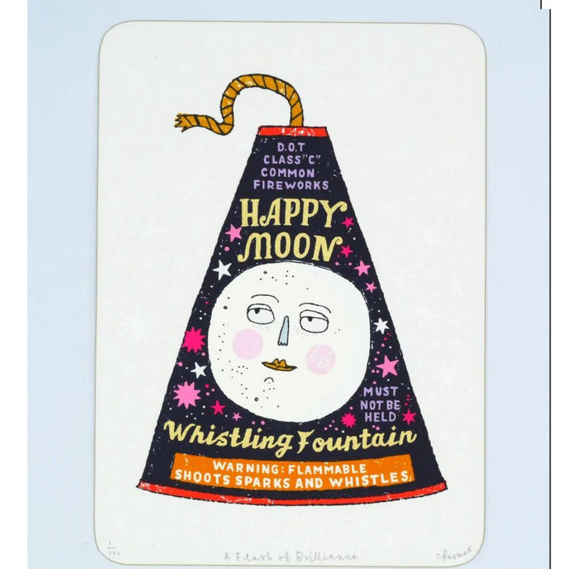 'A Flash of Brilliance' Screen Print, Unframed