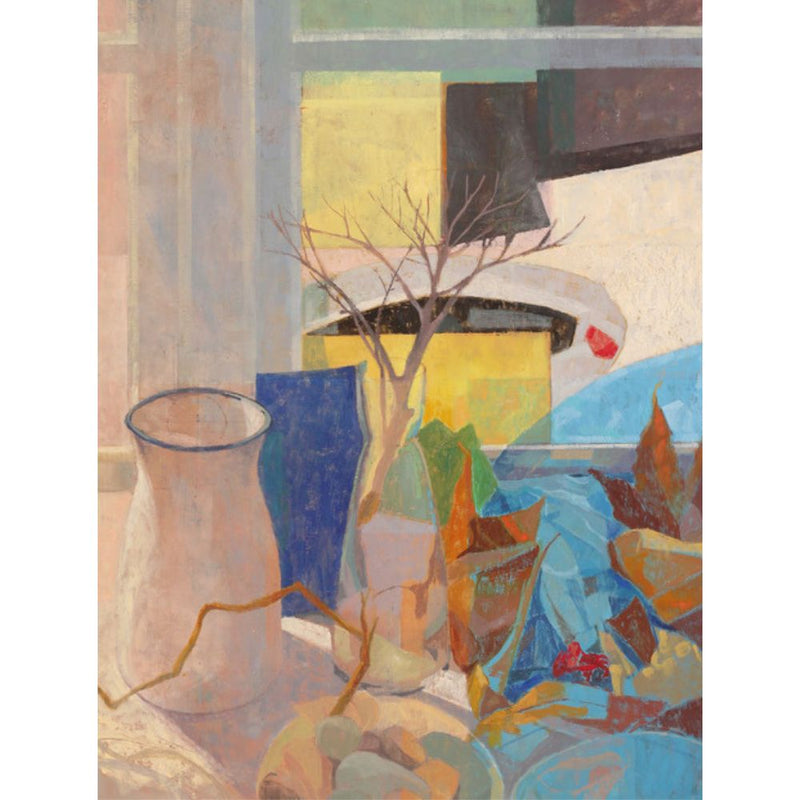 'Studio Windowsill I' Oil On gesso , Framed