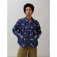 Dawn Jacket- Indigo Embroidered