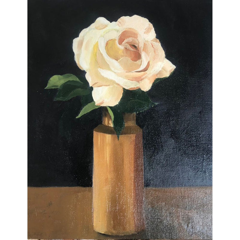 Rose, Oil Painting, Framed