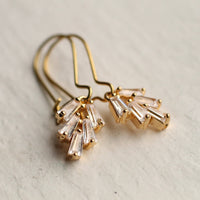 Art Deco Crystal Baguette Earrings