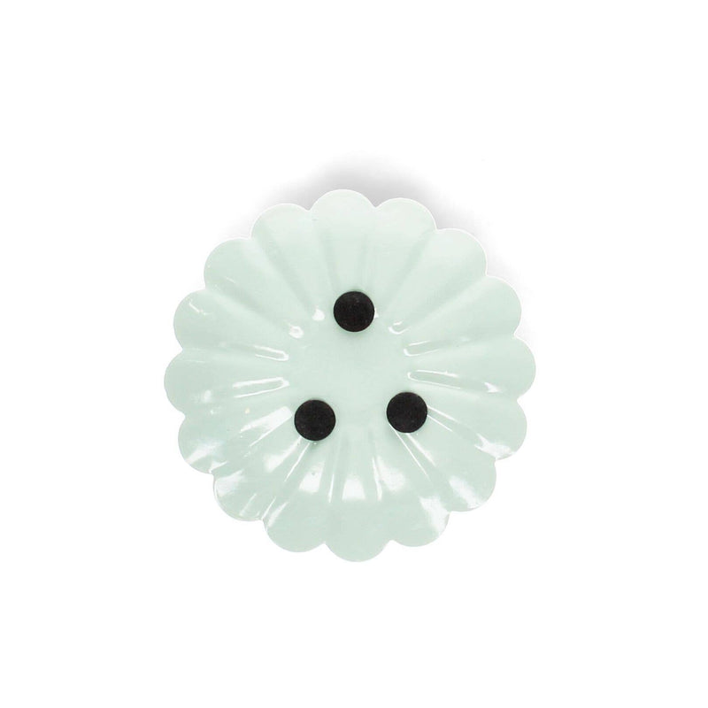 Enamel Flat Flower Candle Holder | Light Grey