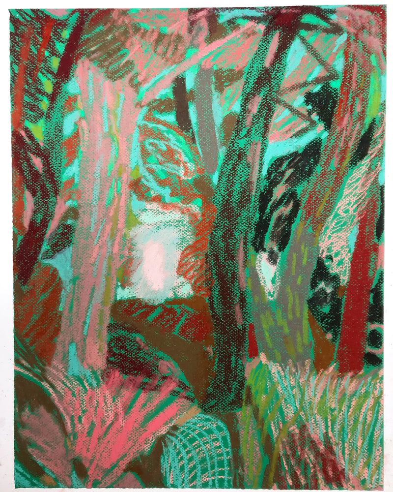 Meditation 4, Chalk Drawing, Framed