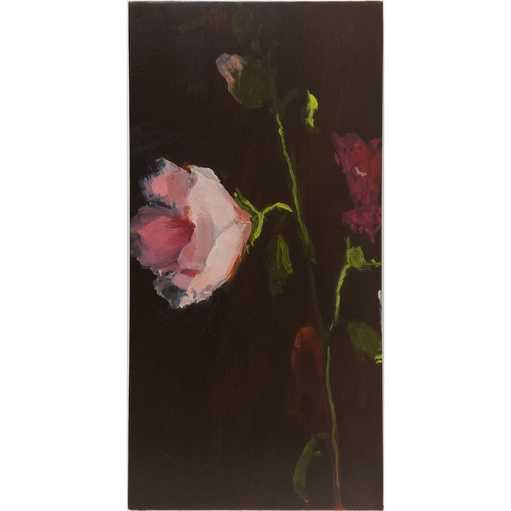 'Hellebore II' Oil on board, Framed