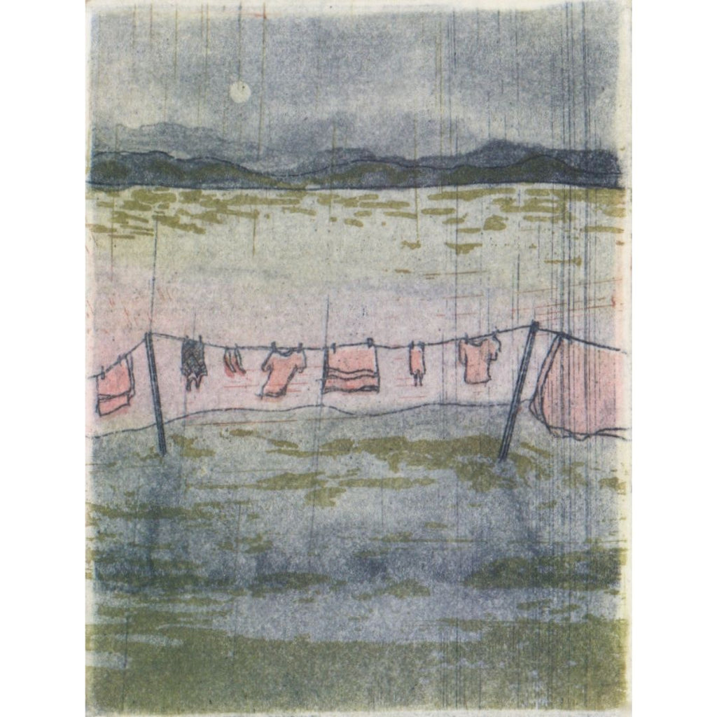 'Daydreaming' Etching, Framed