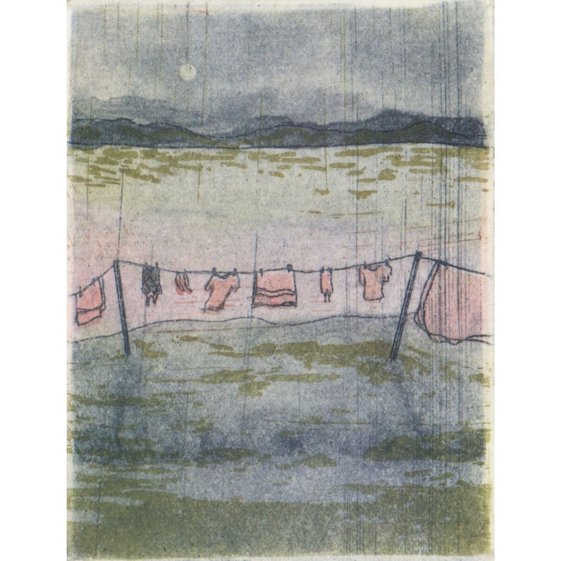 'Daydreaming' Etching, Framed