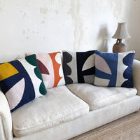 Orbi Cobalt Cotton Knit Cushion with Filler