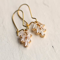 Art Deco Crystal Baguette Earrings