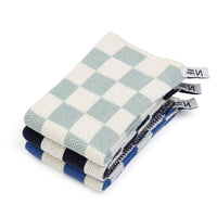 Reusable & Eco-Friendly Cotton Dishcloths: Check Cobalt