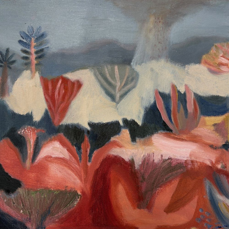 'Mountain Rainstorm' Oil Painting, Framed
