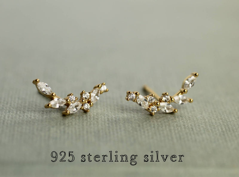 Laurel Wreath Leaf Stud Earrings