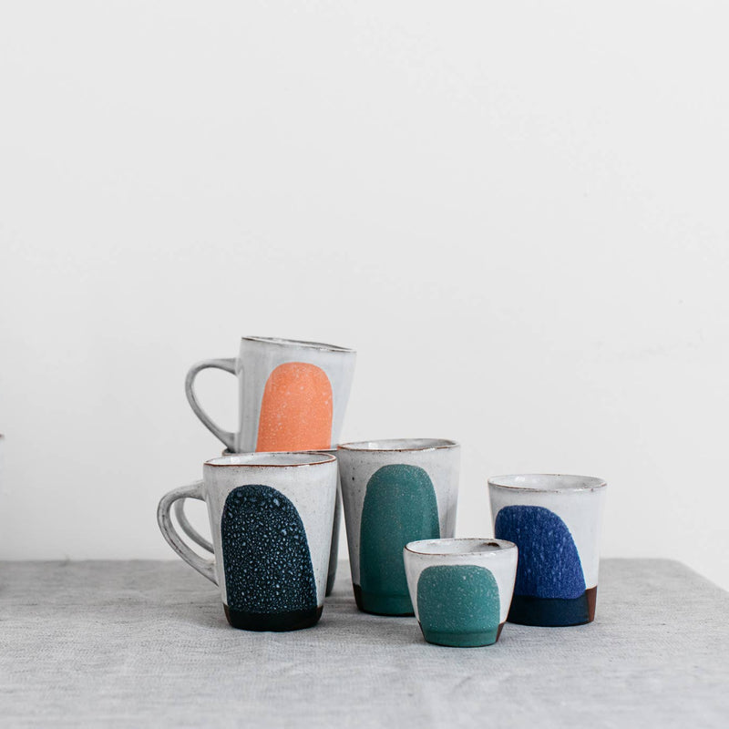 Handmade Contemporary Terracotta Cup | Green
