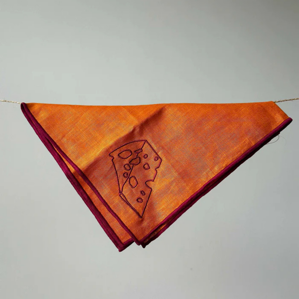 Linen Embroidery Napkins-Cheese