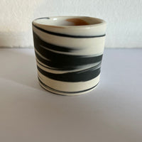 Polished Egg Cup With Grey, White And Soft pink Swirls