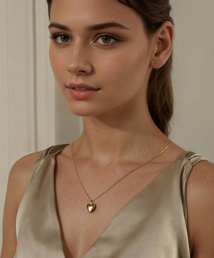 Tiny Heart Locket Necklace