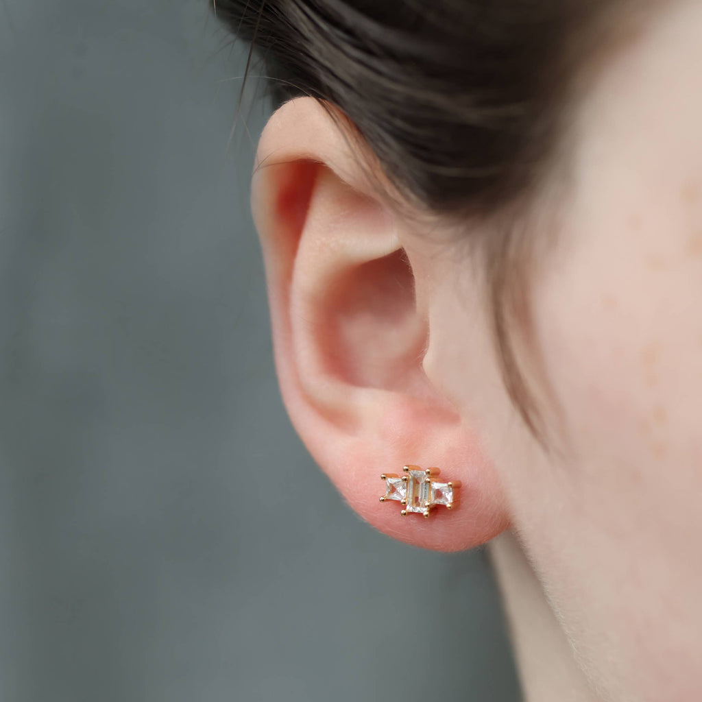 Art Deco Crystal Stud Earrings