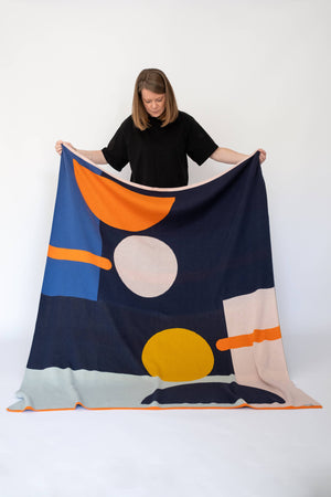 Bleecker Multi-Coloured Cotton Knit Throw