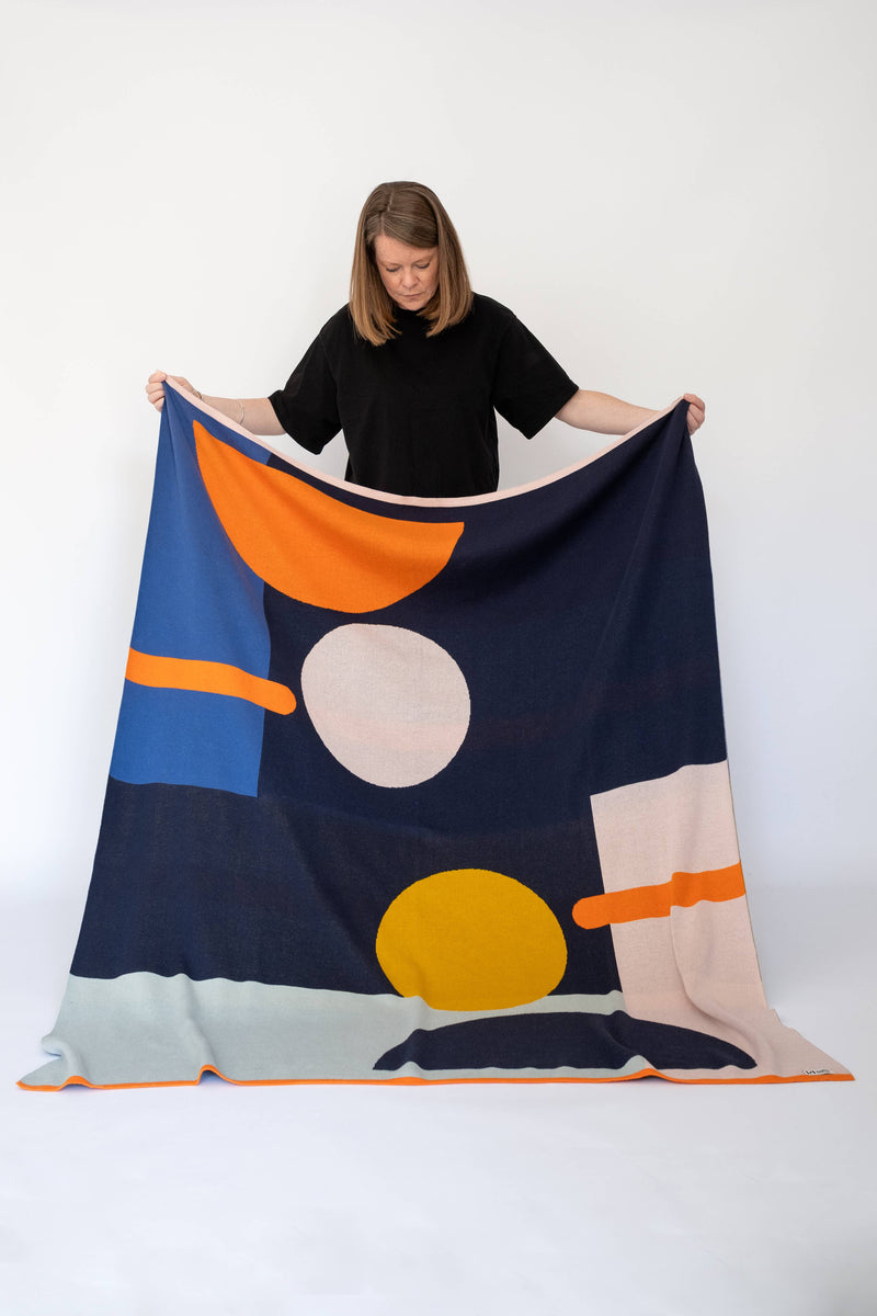 Bleecker Multi-Coloured Cotton Knit Throw
