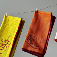 Linen Embroidery Napkins-Cheese