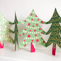 Christmas Trees Concertina Garland