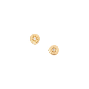 Star Set Diamond Studs, Gold Vermeil