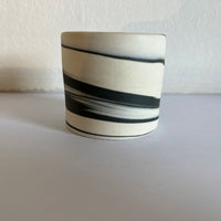 Polished Egg Cup With Grey, White And Soft pink Swirls