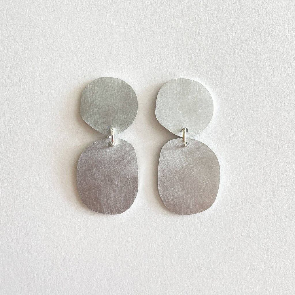 Aluminium Cobble Earrings