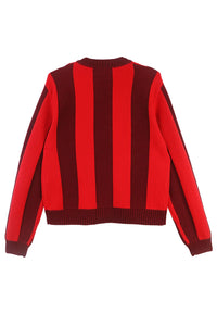 Ace Cardigan - Burgundy Stripe