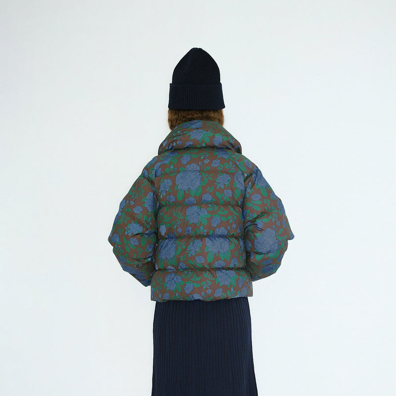 Dark Roses Print Short Jacket