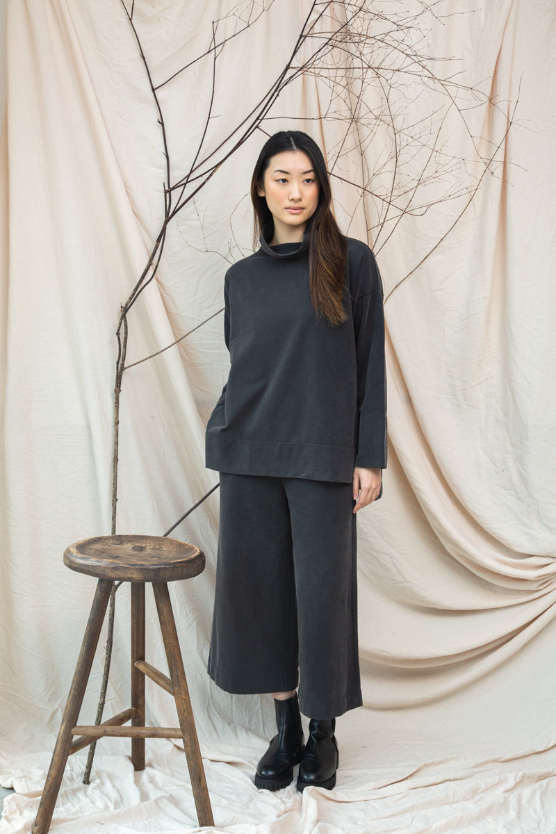 Taya Trousers - Charcoal Stonewash