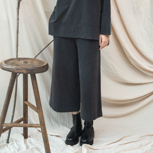 Taya Trousers - Charcoal Stonewash