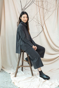 Taya Trousers - Charcoal Stonewash