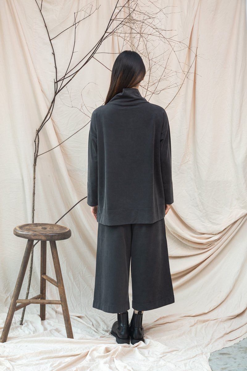 Taya Trousers - Charcoal Stonewash