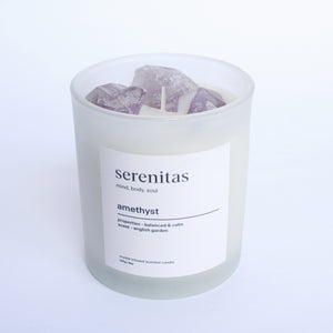 Amethyst - Crystal Infused Scented Candle
