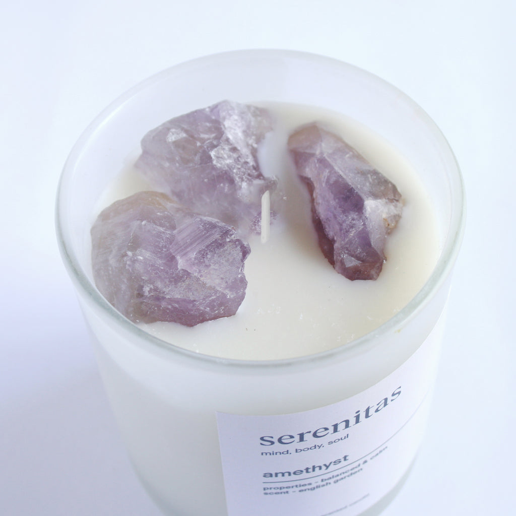 Amethyst - Crystal Infused Scented Candle