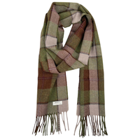 Autumn Plaid Wool Scarf