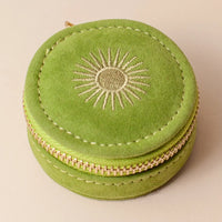 Mini Travel Jewellery Case in Avocado