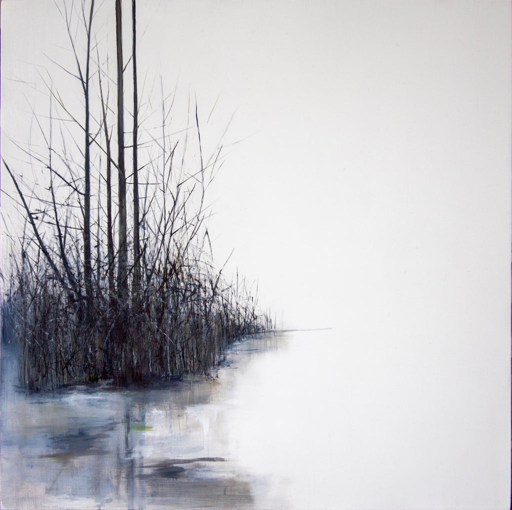 'Between II' Oil on Panel, Framed