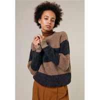 Blaze Jumper - Brown and Navy