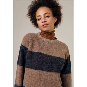 Blaze Jumper - Brown and Navy