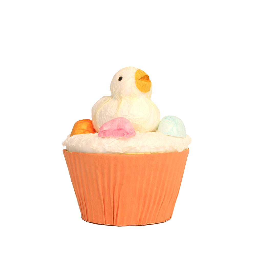 Chick Cupcake Decoration with Chocolate
