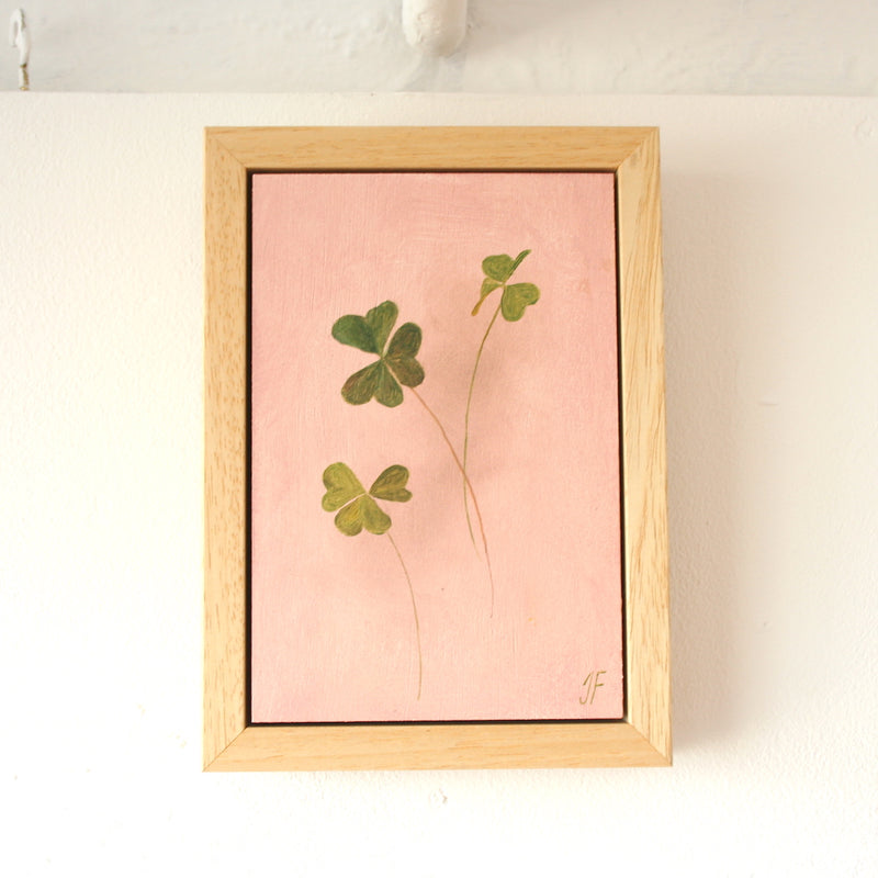 'Clover' Oil Painting, Framed
