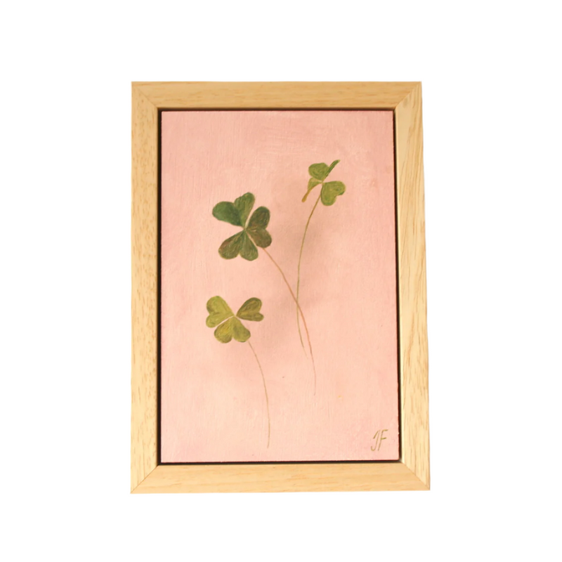'Clover' Oil Painting, Framed
