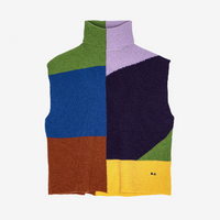 Colour Block Intarsia Vest