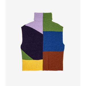 Colour Block Intarsia Vest