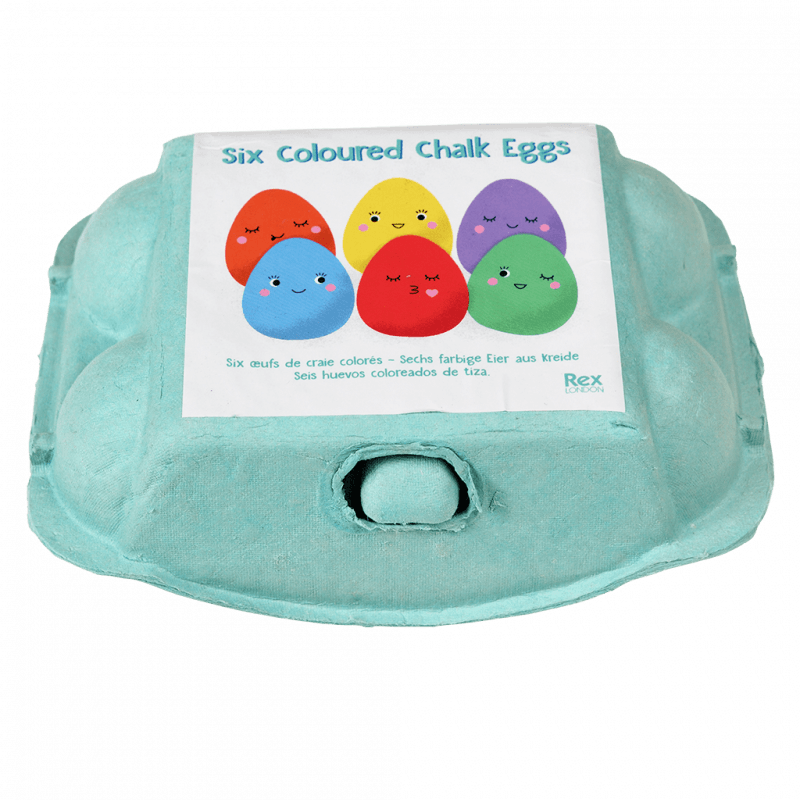 Coloured Chalk Eggs-Set Of Six